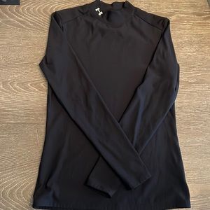 Black Under Armour HeatGear Compression Mock Long Sleeve